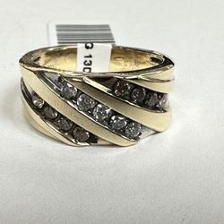 10K Diamond Ring Size 6.5 