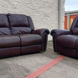💠Genuine Leather Recliners Set 
