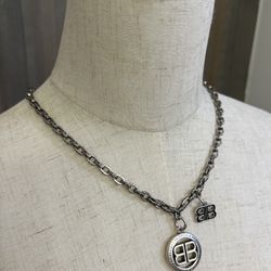 Logo charm necklace