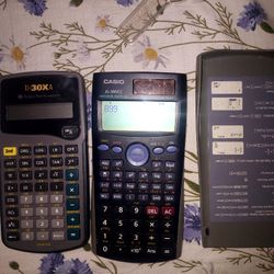 Lot of working calculators, Scientific, Solar Powered 