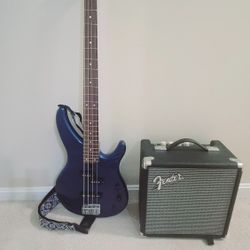 YAMAHA ELECTRIC BASS WITH AMPLIFIER 