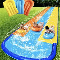 Brand New in box 23FT Extra Long 3-Lane Kids Slip and Slide Water Slide - Includes 3 Bodyboards