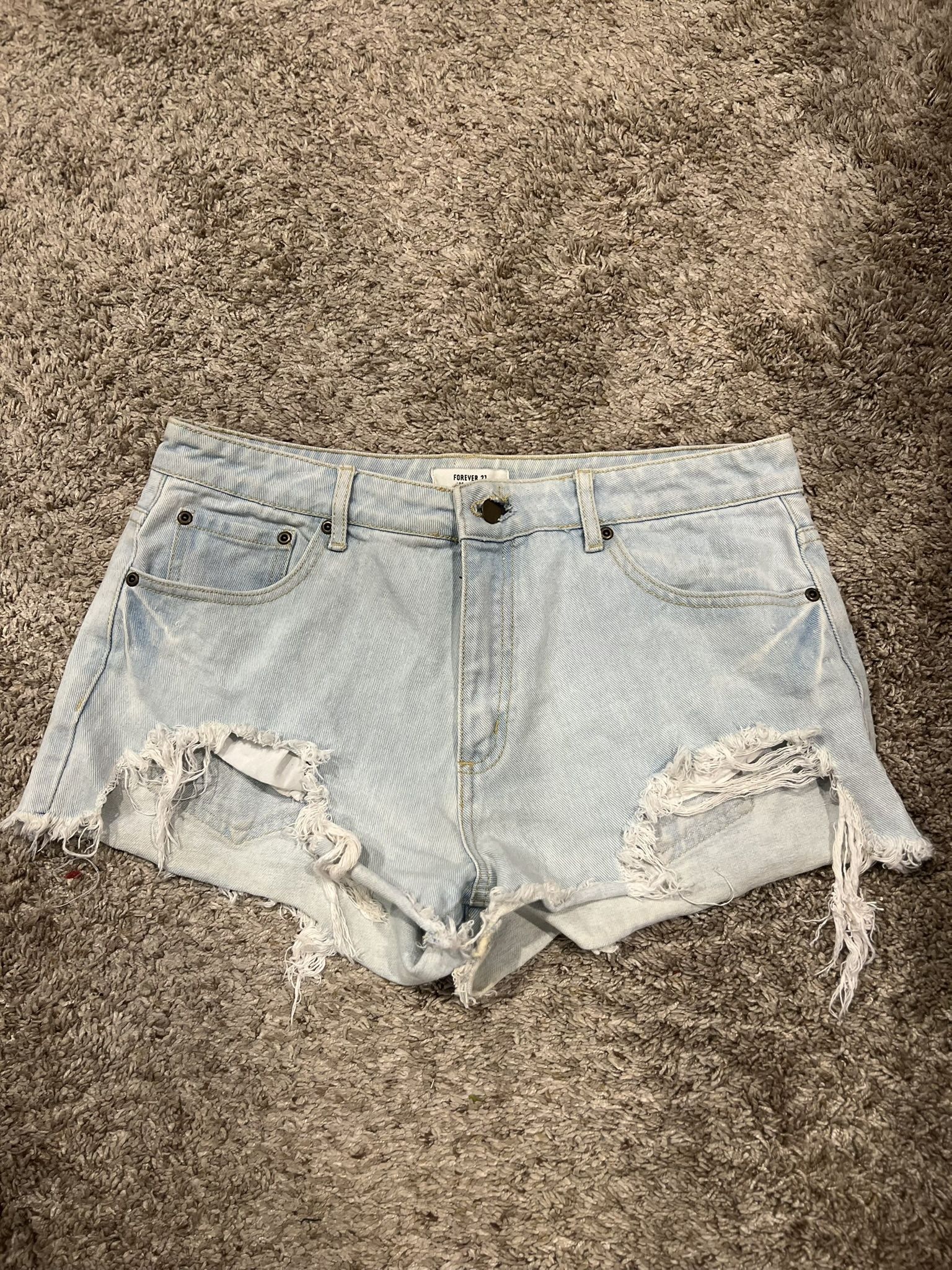 Light wash shorts