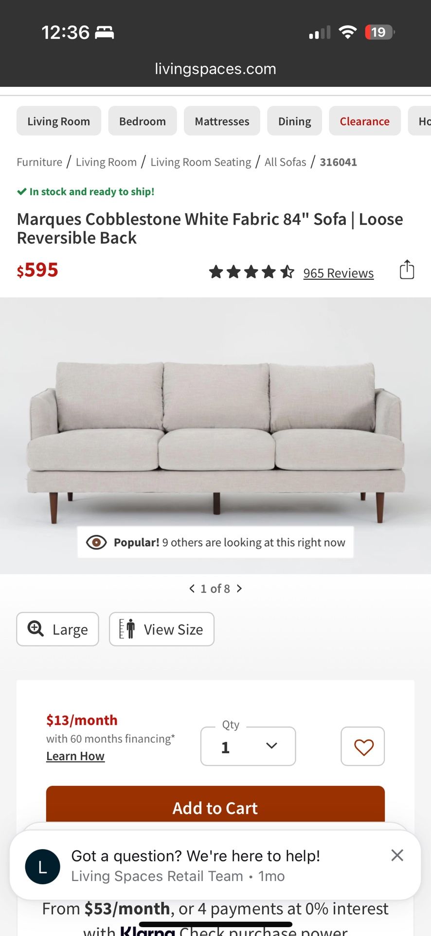 COUCH FOR SALE *** MUST PICK UP***