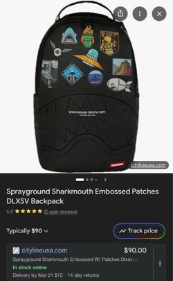 Sprayground Sharkmouth Embossed Patches DLXSV Backpack