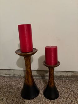 Candle Holders with pillar candles
