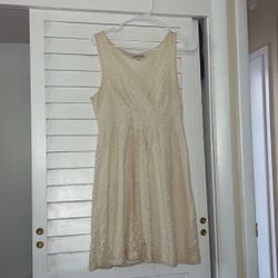 cream Lace Dress Size large