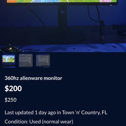 360 hz alienware monitor 