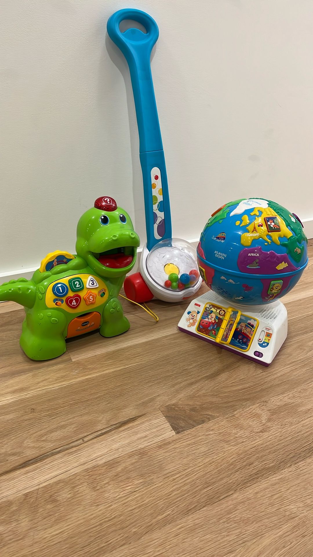Toddler Baby Toys Popcorn Walker Globe Learning Count Alligator Veggies