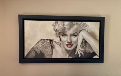 Marilyn Monroe vintage lg framed wall picture