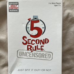 5 Second Rule Card Game