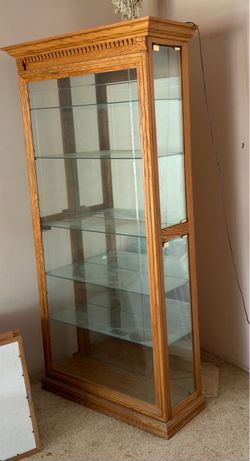 Free wood curio cabinet