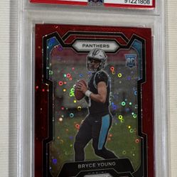Bryce Young Rookie Card - Red Prizm No Huddle