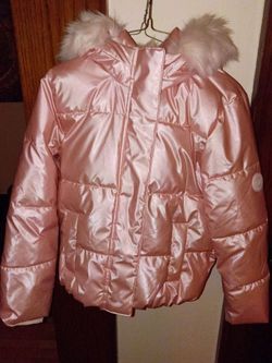 Salmon pink kids or girls or women winter coat