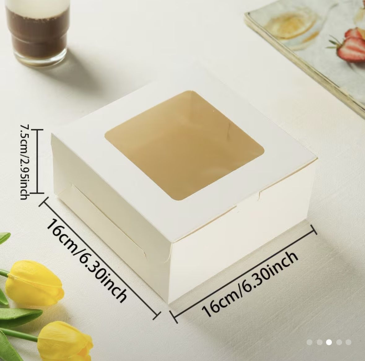 10 White Bakery Boxes