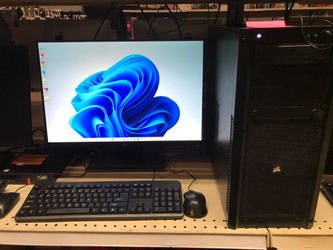 Gaming PC RX 5700 XT + Dell Monitor – i5, SSD, Windows 11 Pro