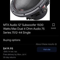 MTX Audio Subwoofers 
