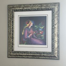 Framed & Matted LeKinf Print With Texture. 