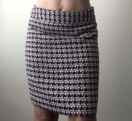 Dress Barn Pink Houndstooth Pencil Skirt