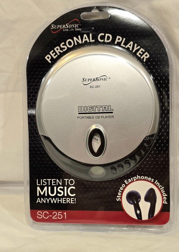 CD PLAYER , HEADPHONES INCLUDED