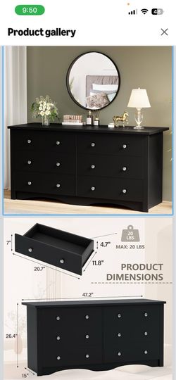 6 drawer Dresser