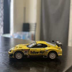 Yellow hat mini sports car