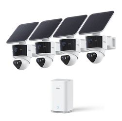 Solar Security Wireless Outdoor, 4 Cam Kit