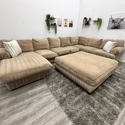 Huge Cream Sectional Couch - Free Delivery 