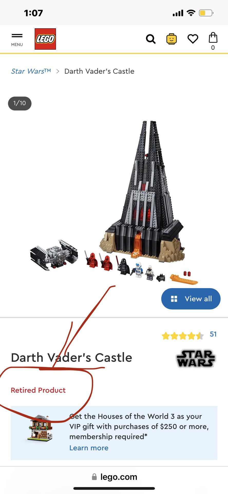 Lego Death Vaders Castle 