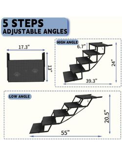 Adjustable stair for pets