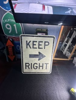 Keep Right Street Sign 