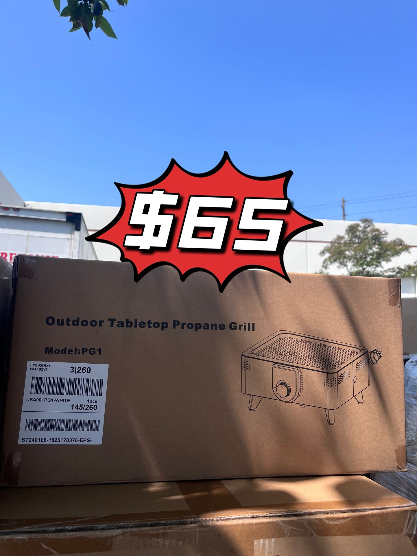 ❤️ $65❤️ Tabletop Propane Gas Grill, Portable Gas, Dual Fuel BBQ Grill with Regulator and Adapter, Dishwasher-safe, Ideal for Camping, Parties, Outdoo