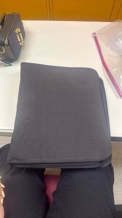 Black Zippered Portfolio Binder Organizer