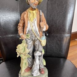ardco statue man with dog farmer norleans farmer hunting hunter