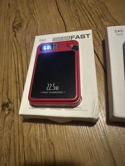 10000mah Magnetic 22.5w Fast Charging Power Bank Purple Or Red Brand New