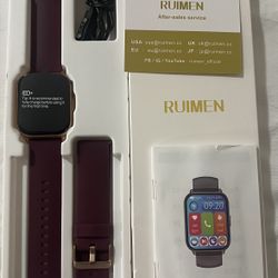RUIMEN Smart Watches for Men Women (Answer/Make Calls, 2 Bands Included), 1.8" Smartwatch for iOS/Android Phones, Fitness Tracker Heart Rate/Sleep Mon