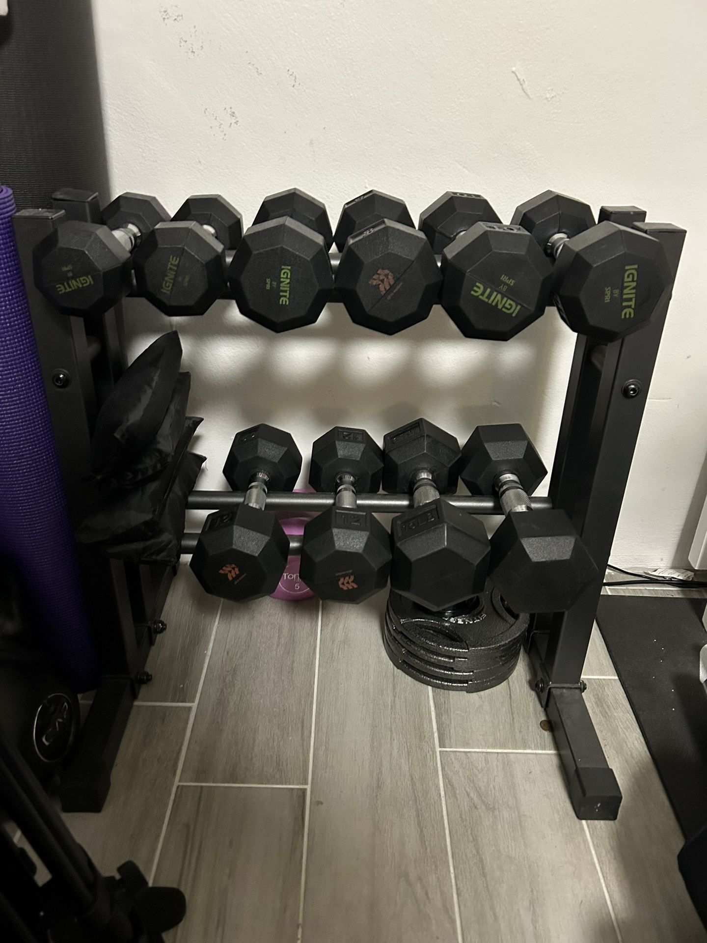 Dumbbells And Rack