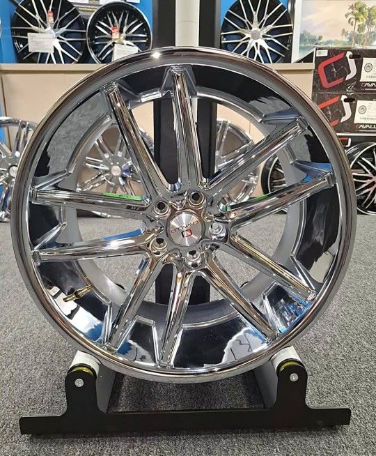 20" CAVALLO RIMS AND TIRES BUNDLE MIRROR GLASS