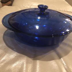 Cobalt Blue Anchor hocking Ovenware 2 qt. Covered casserole Dish