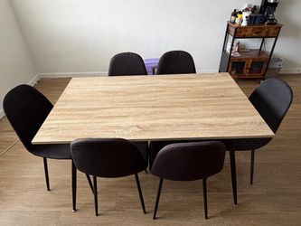 Dining Table Set with 6 Chairs