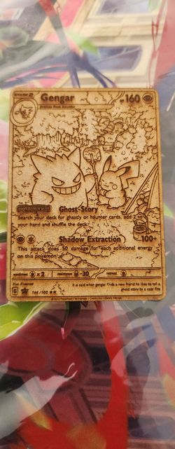 Custom Engraved Wooden Pokémon Card