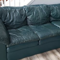 Green Leather Sofa