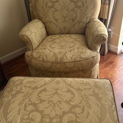Upholstered Chair And Ottoman