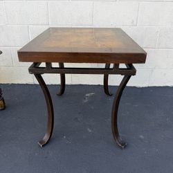 Set Of 2 Solid Wood End Tables 