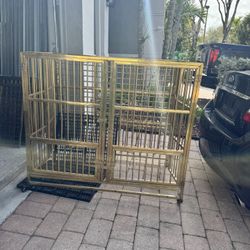 Gold Plated Drop Dog Cage 