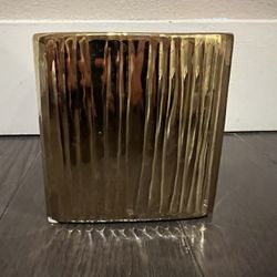 Gold Modern Square Vase