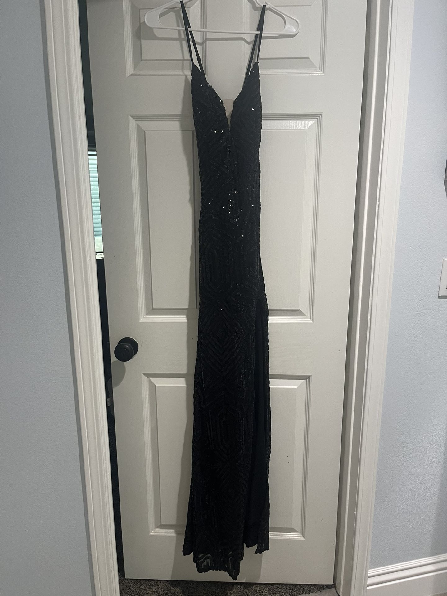 Black Sequin Formal Gown 