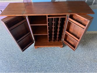 Solid wood liquor cabinet