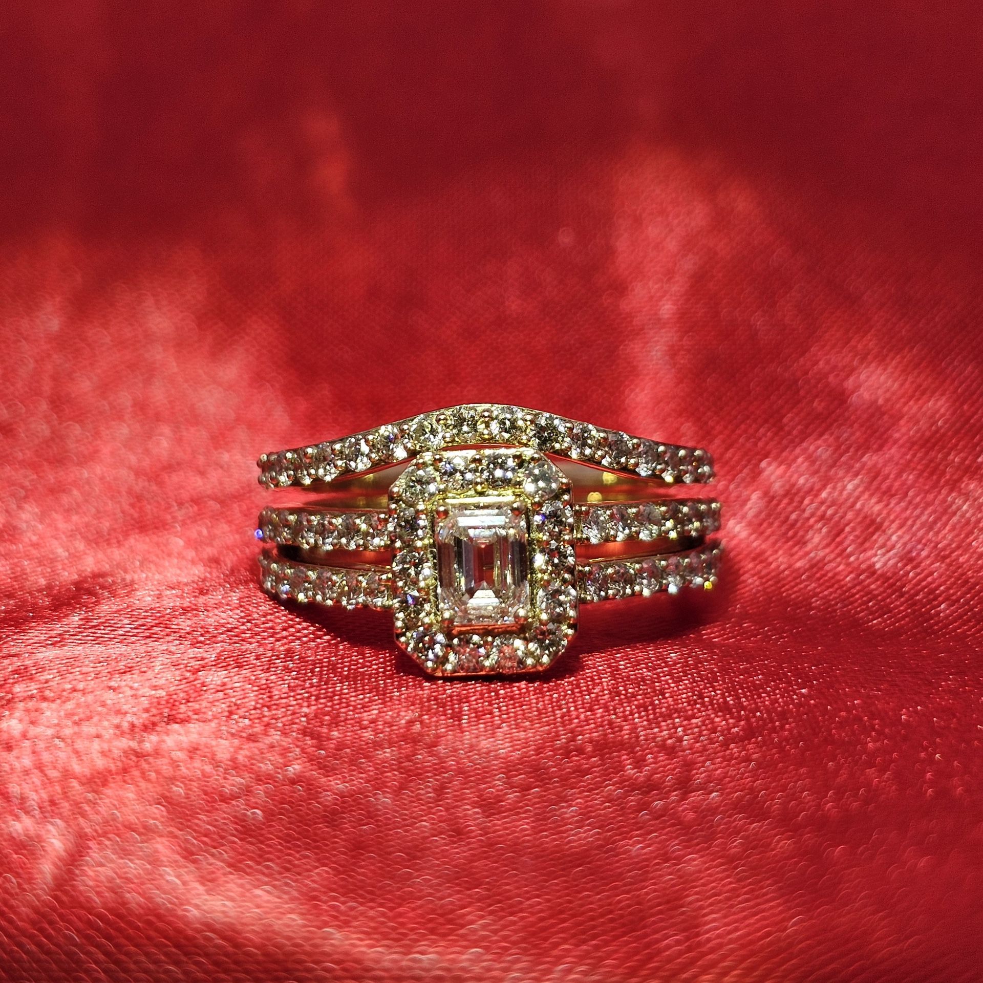 10k Yellow Gold Diamond Ring With Band 1.75 ctw