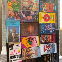12 VHS movies one DVD